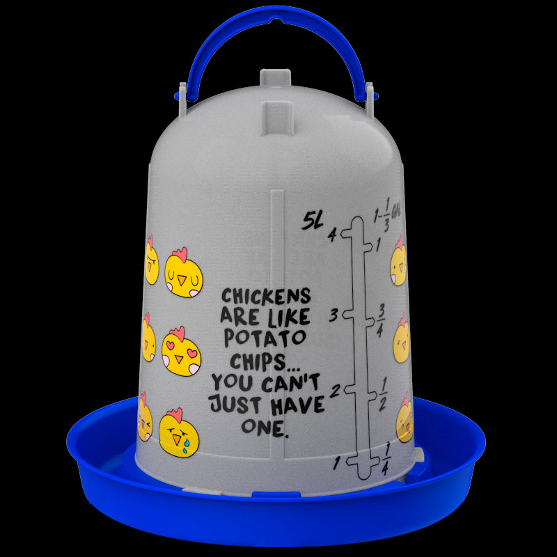 Poultry Drinker "Chips" 5L -  Blue