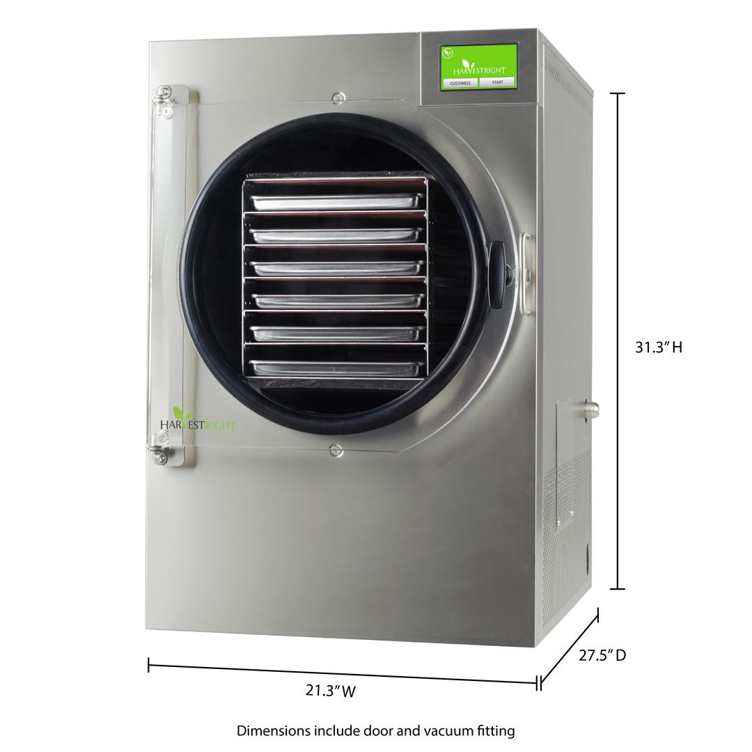 Harvest Right PRO Large Home Freeze Dryer - Stainless Steel with Oil Free Pump, Latest 6 Tray Model