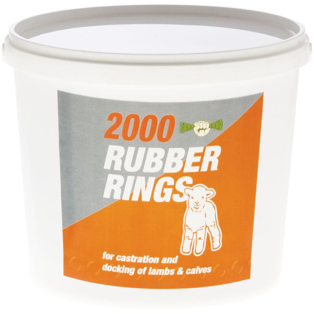 Castration Rings For Lambs, Kids And Calves Bucket of 2,000