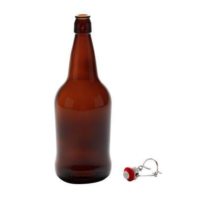 Quart /32oz/ 950ml EZ Amber Flip Top Grolsch Style Beer Fermenting Bottle - Just one thanks.