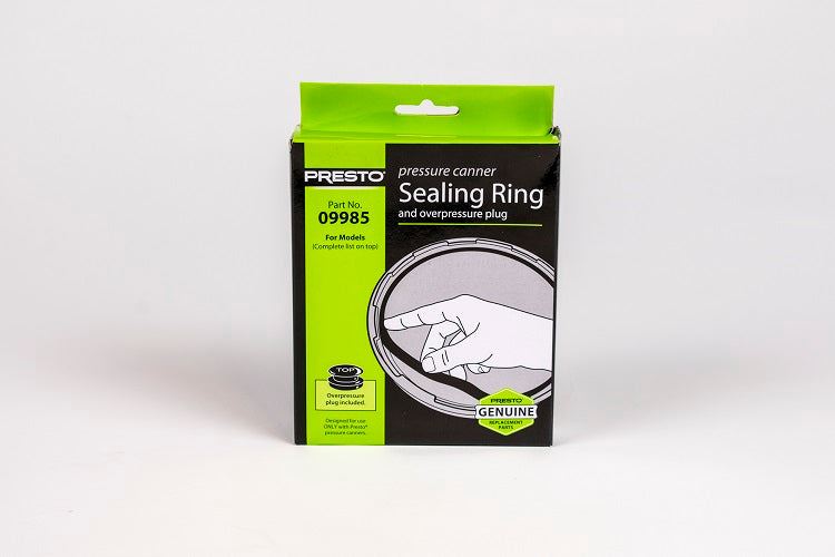 Presto Pressure Canner sealing rubber gasket and overpressure plug -09985