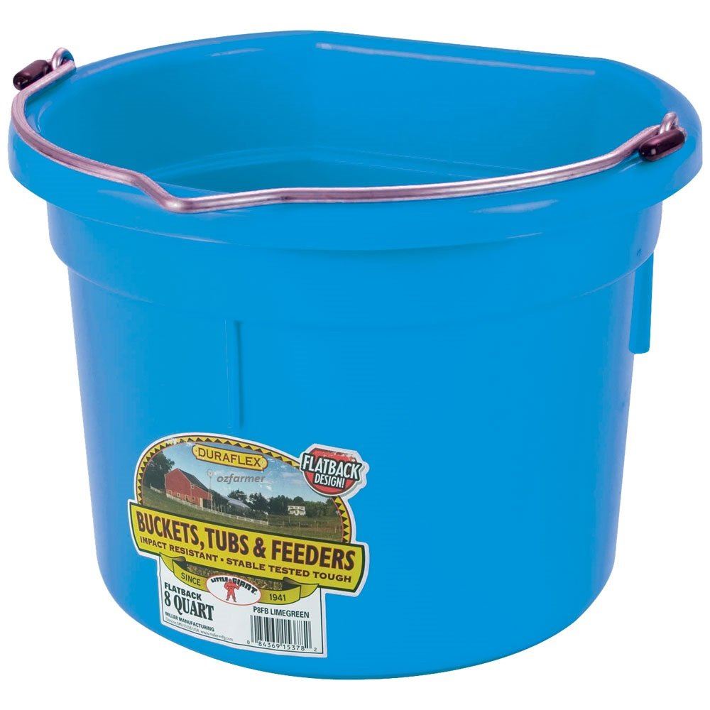 Bucket Plastic Flat Back 19L BLUE