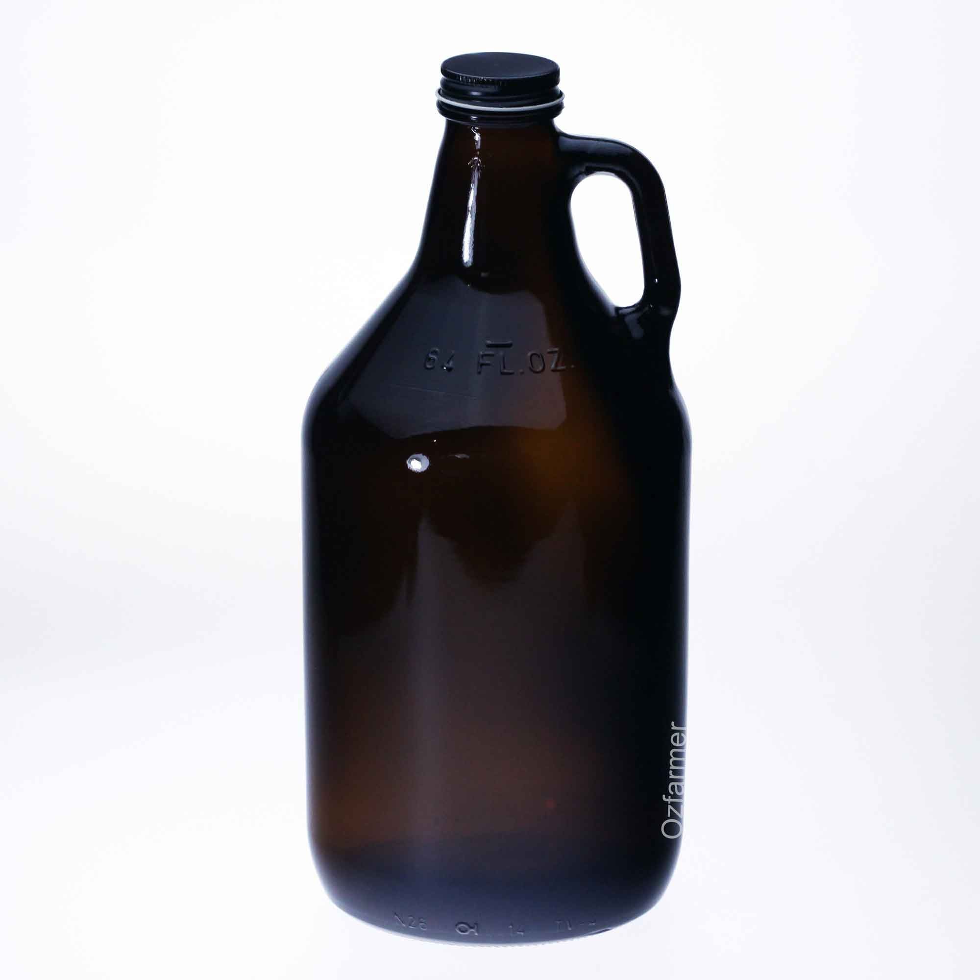 Bell Amber Glass Growler Jar Half Gallon No Lid