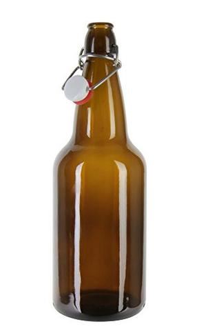 750ml Amber Flip Top Beer Fermenting Bottle SINGLE