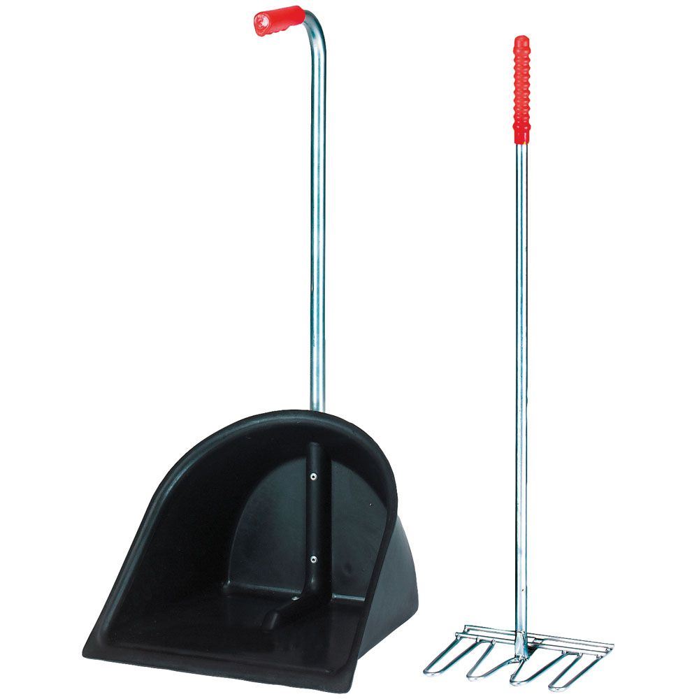 Dung Scoop+Rake Kerbl Mistboy 75cm Black