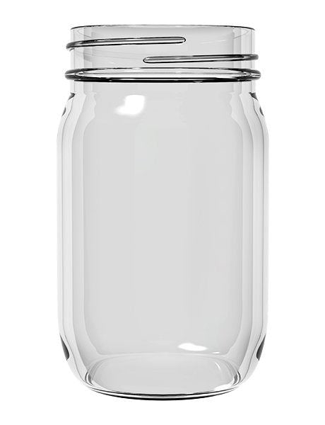 12 x Bell Pint 16oz Economy Smooth Regular Mouth Jars - Lids Not Included