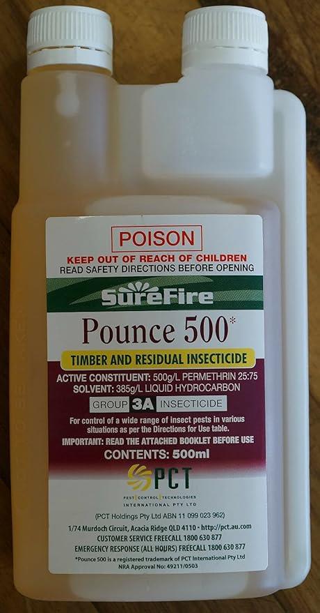 Pounce 500 Timber and Residual Insect Poison 500mL