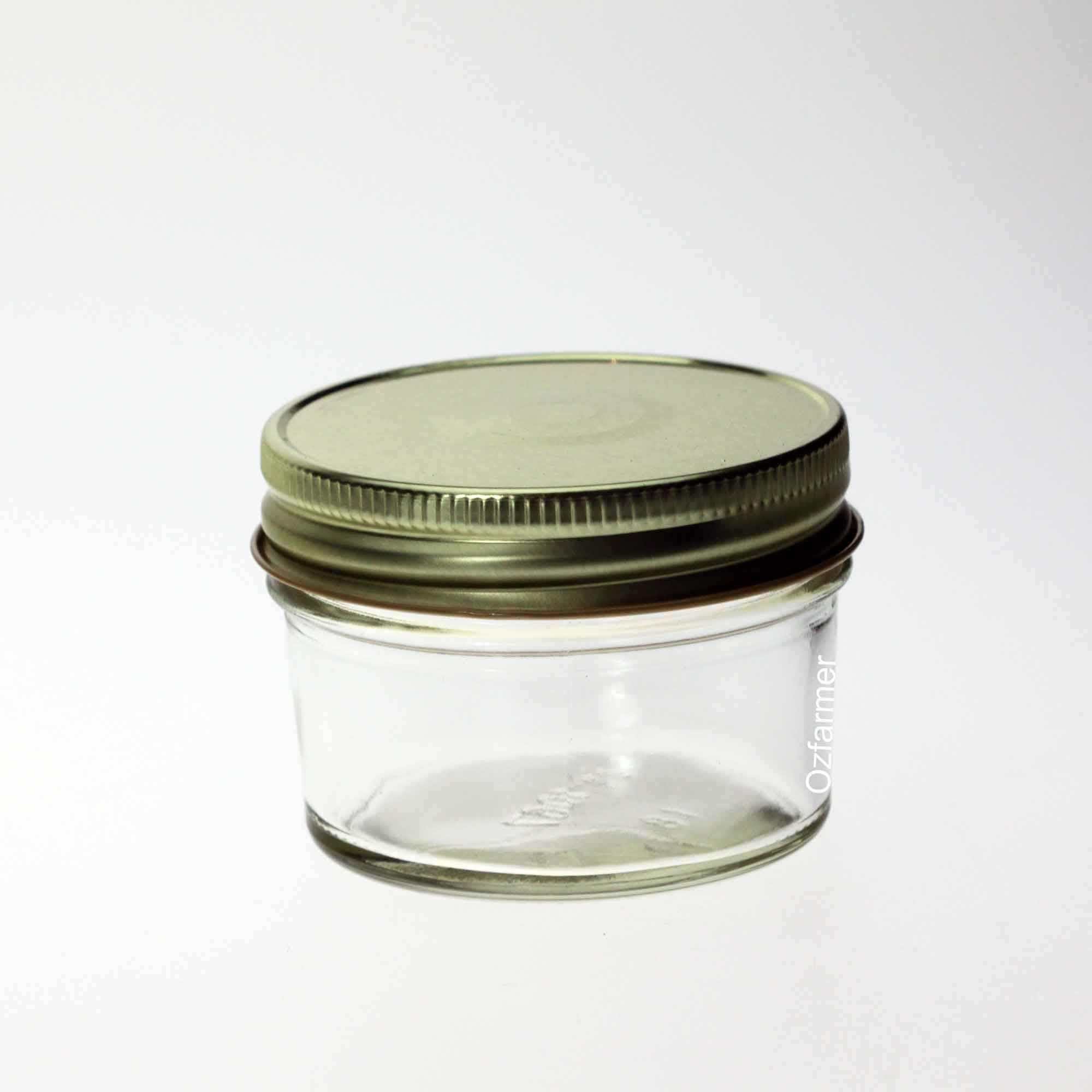 24 x Bell Smooth 120ml / 4oz Jam Jelly Regular Mouth Jars COPPER LIDS (2 cases)