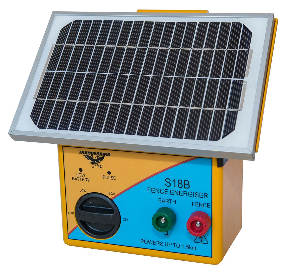 2km Solar Electric Fence Energiser with Battery