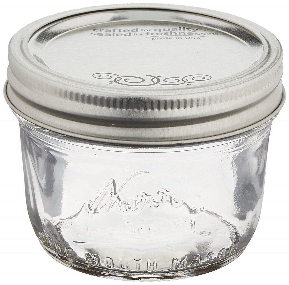 Kerr Half Pint Wide Mouth Jar and Lid SINGLE