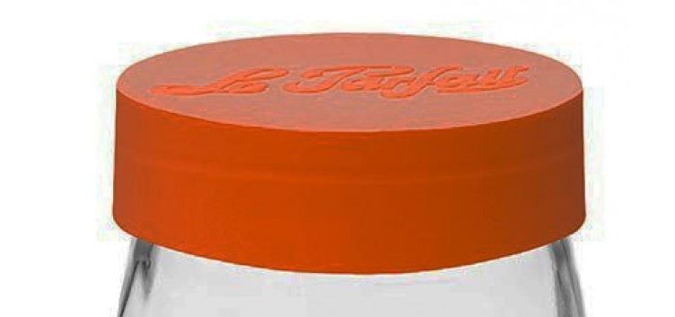 Large 100mm ORANGE Screwtop Lid to suit Le Parfait storage jars - LID only Jar not included