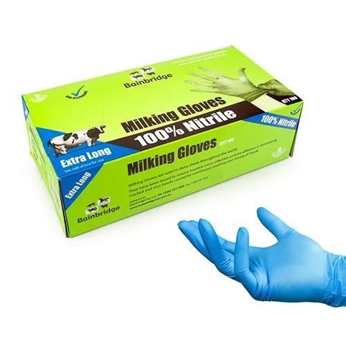 Milking Gloves Long Nitrile Medium