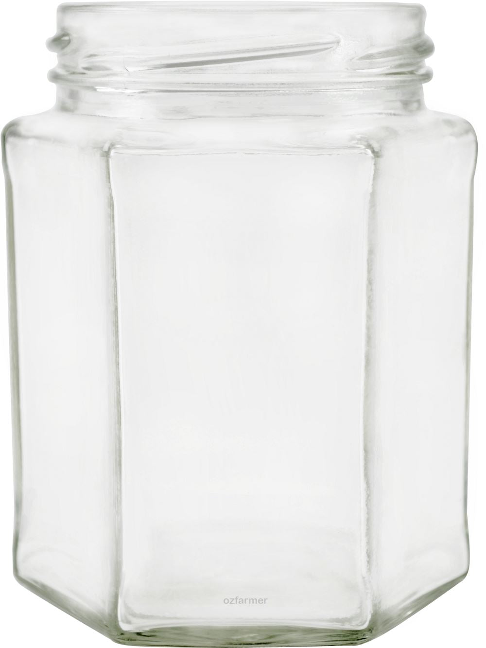 278ml Hexagonal Jars - Pack of 6 - Lids included