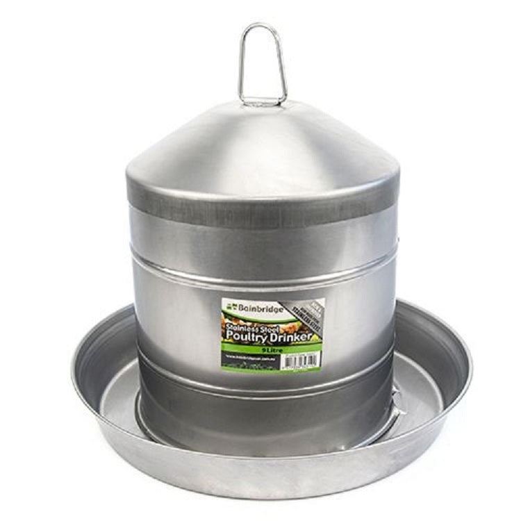 Poultry Drinker Stainless Steel  9l