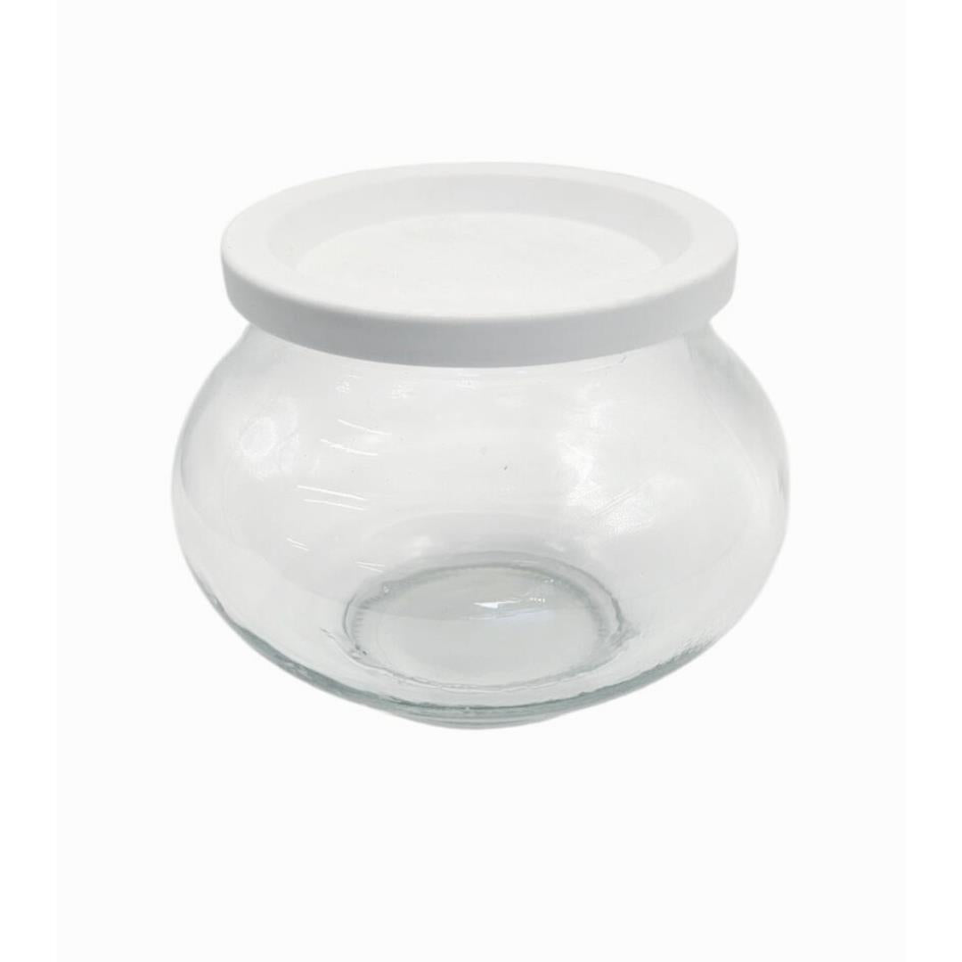 1 x 500ml Deco Jar with WHITE STORAGE LID