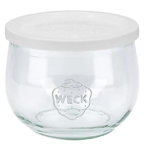 580ml WECK Tulip Jar with WHITE storage lid