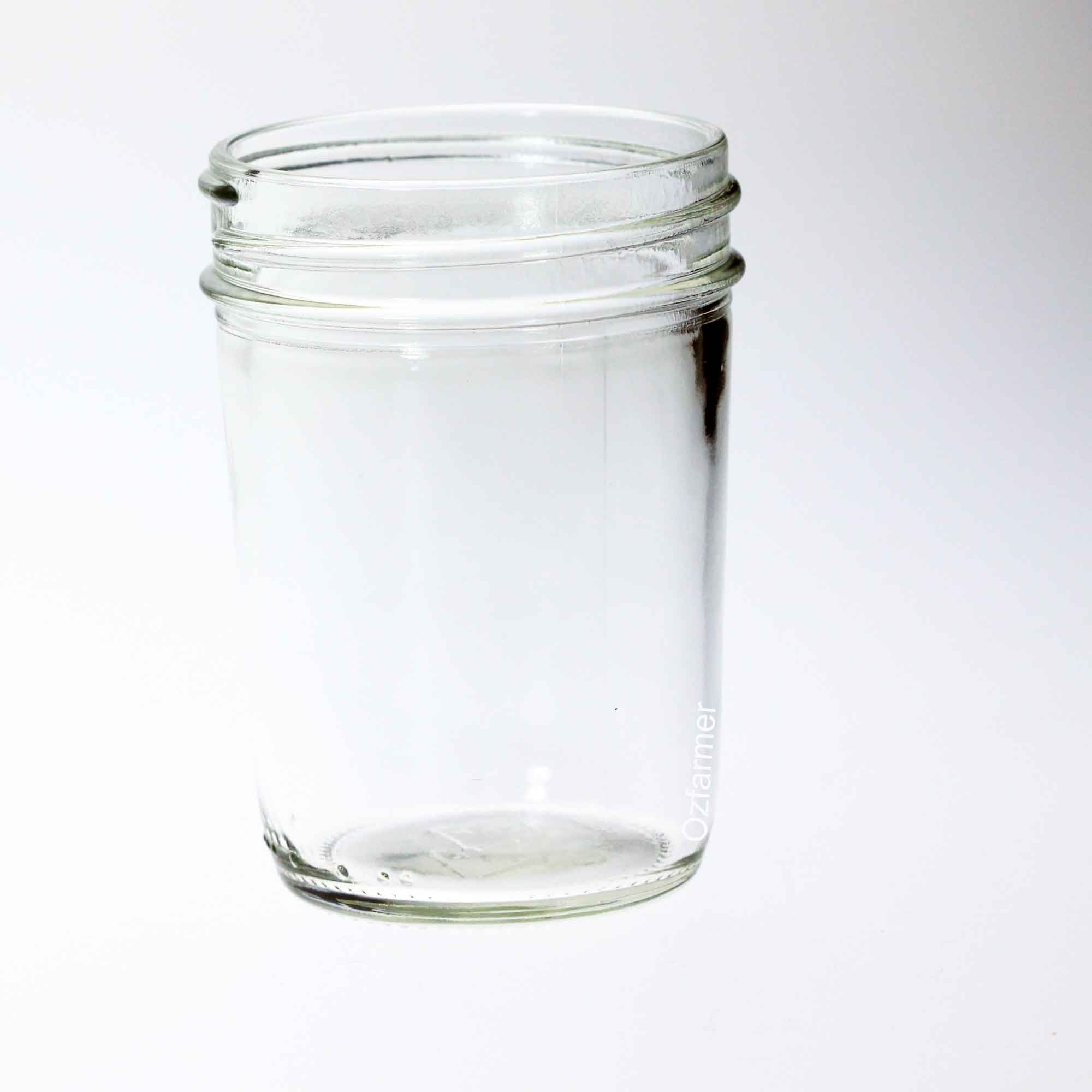 12 x Bell USA Smooth Half Pint / 8oz Regular Mouth Jars  with BLACK lids