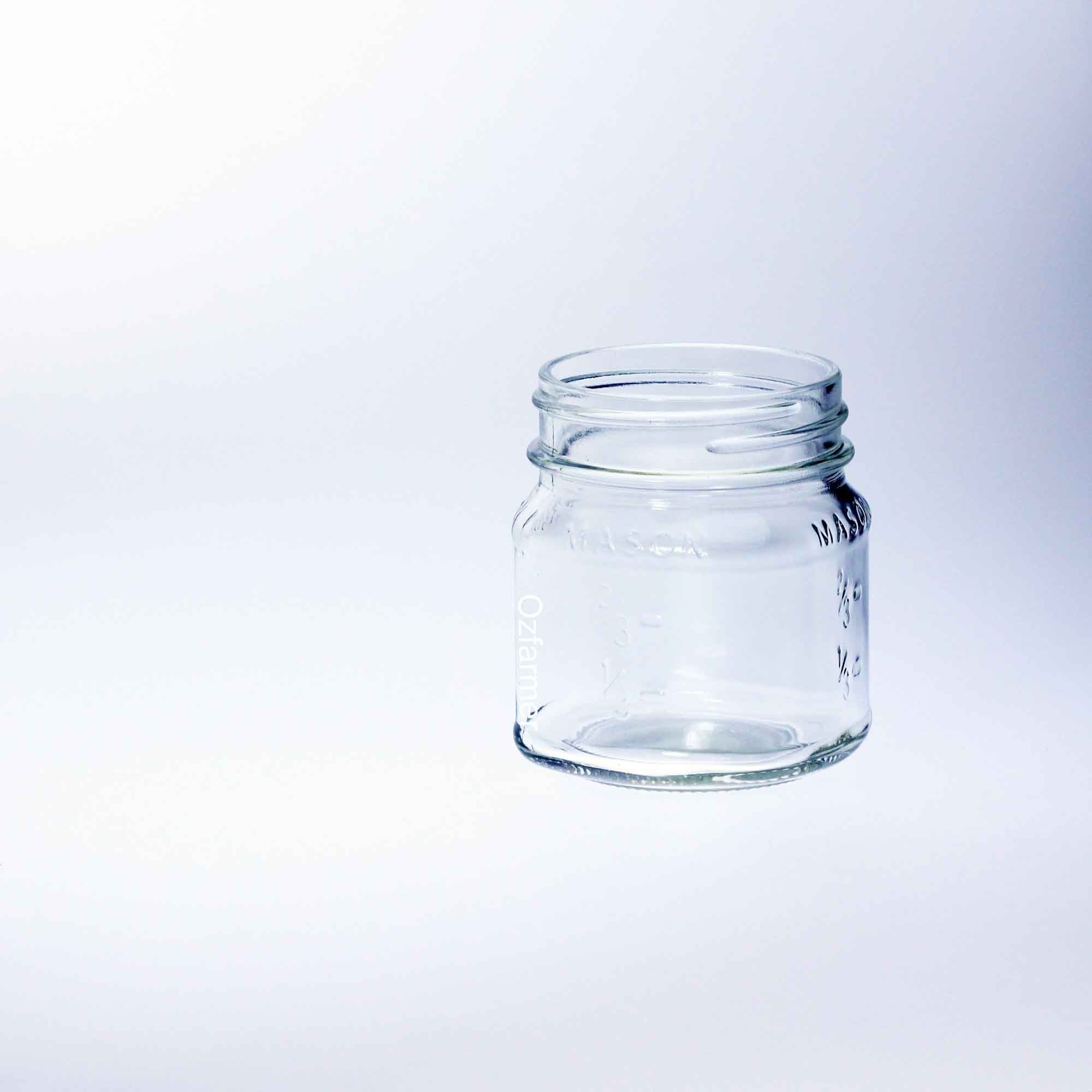 12 x Bell Square Half Pint / 8oz Regular Mouth Jars with Black Lids