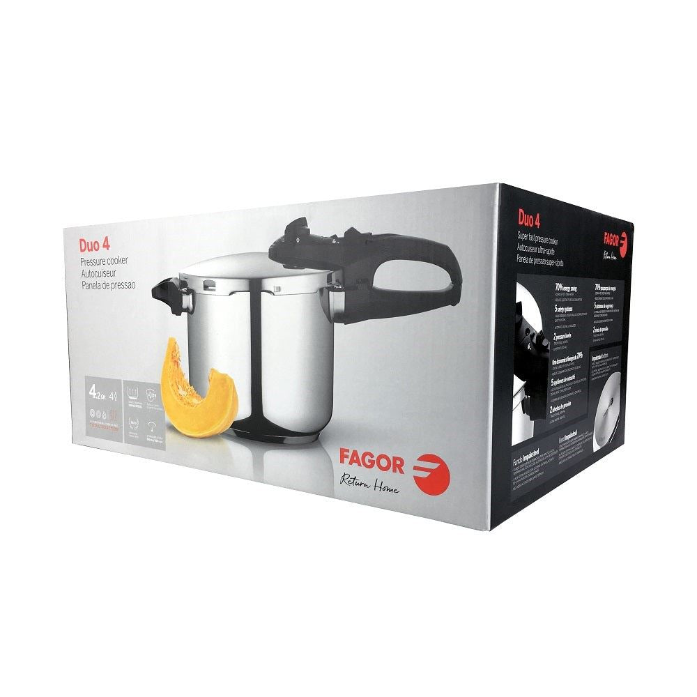 Fagor Duo 4 Stainless Steel Pressure Cooker 4l