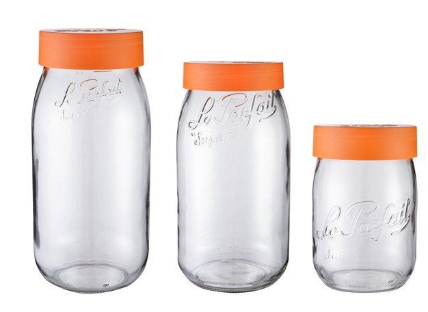 2000ml Le Parfait Storage Jar with Orange Screwtop Lid