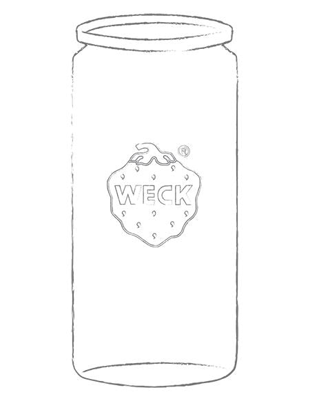 1 litre Cylinder Jar Only - 908 Weck