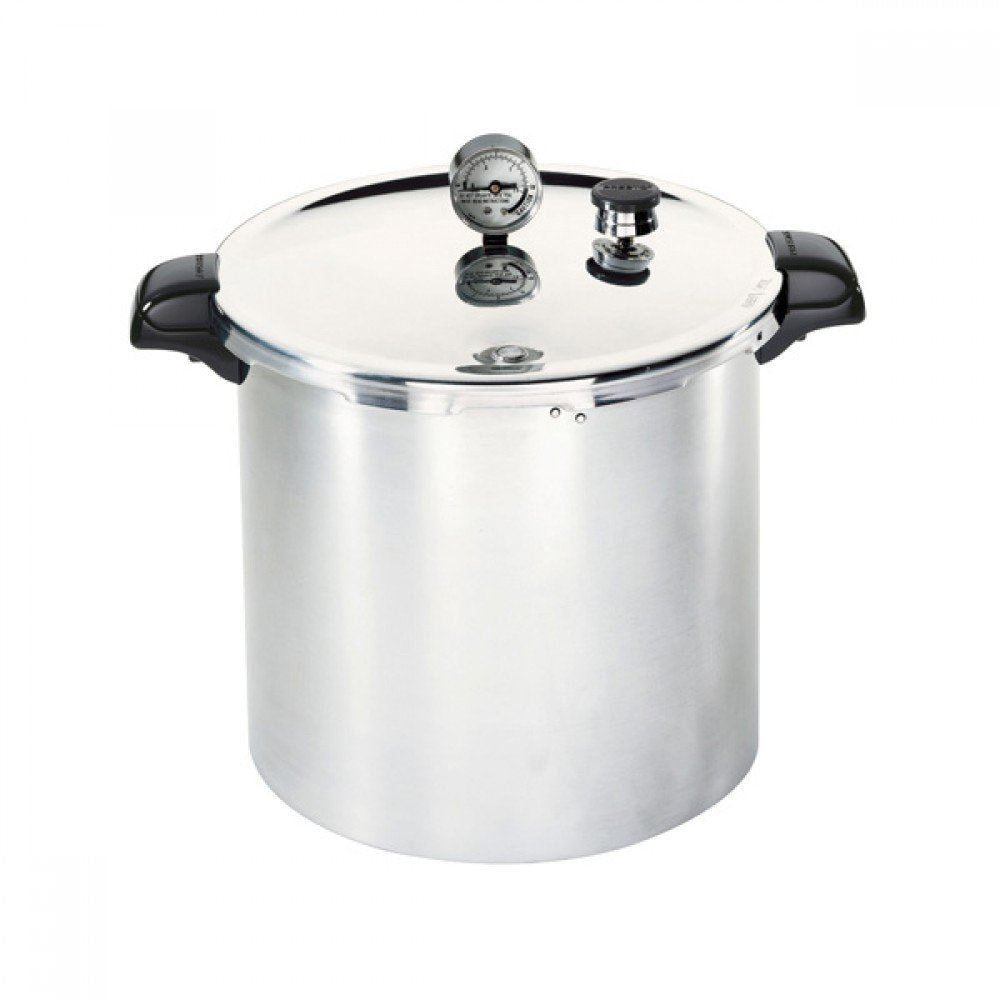 Latest Presto Model 23 Quart / 21 Litre Pressure Canner WITH Stainless Steel Base and includes Bonus 3 Piece Regulator