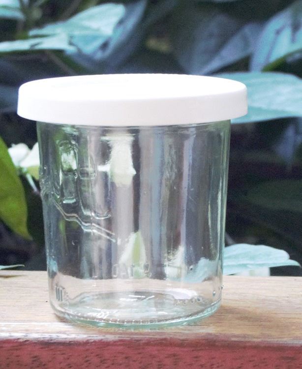 160ml Tapered Jar with WHITE STORAGE LID