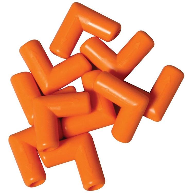 Teat Intake Elbow Excal 10pk with Stop Valve (Orange)