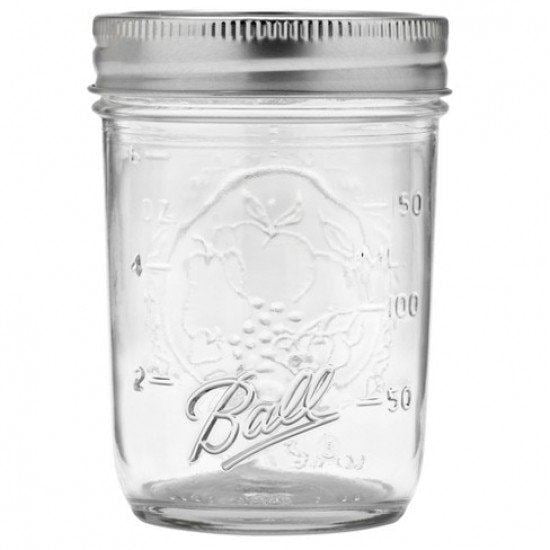 12 X Half Pint 8oz Regular Mouth Jar and Lid Ball Mason