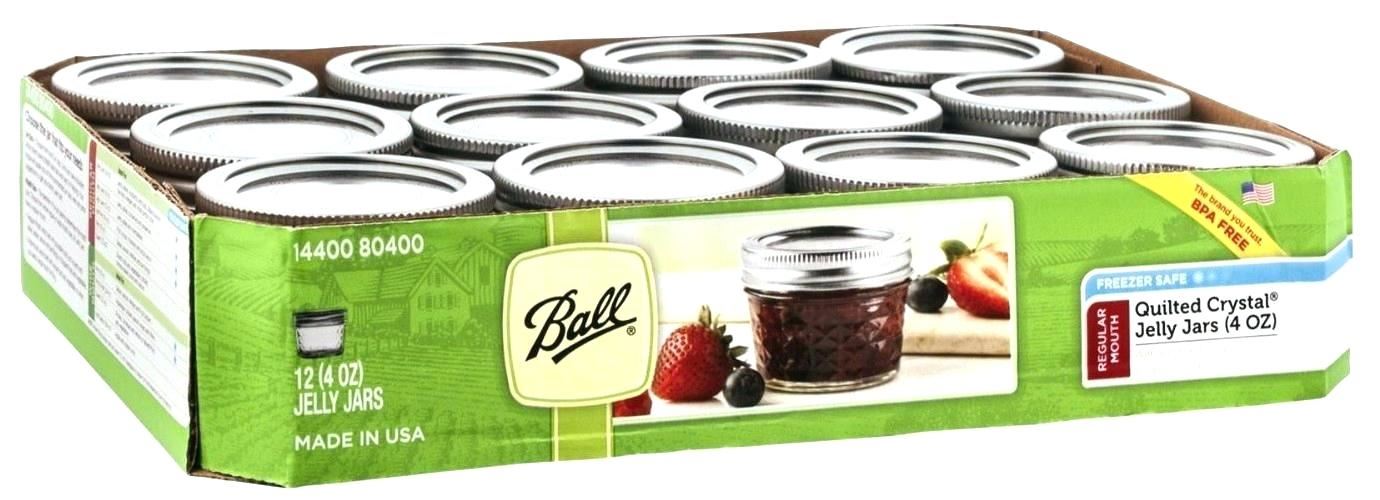 12 x 4oz / 120ml Quilted Jam Jars and BPA Free Lids Ball Mason