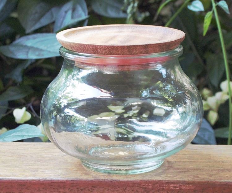 1 x 500ml Deco Jar with wood lid