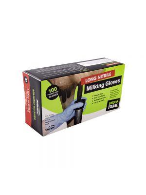 Milking Gloves Long Nitrile - Medium