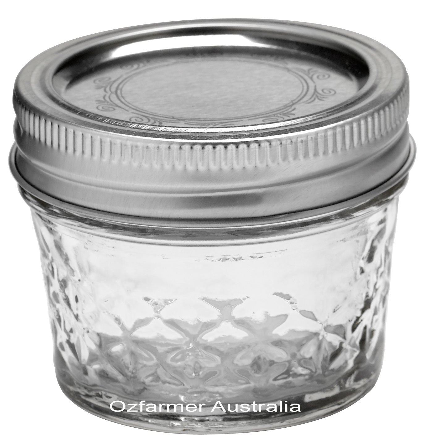 4 x 4oz Quilted Jam Jar and Lid Ball Mason