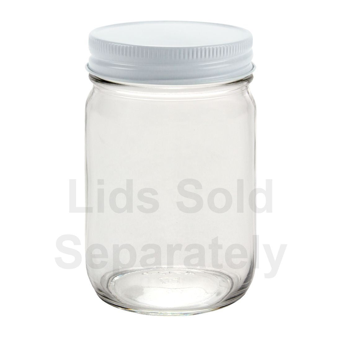 12 x Bell USA 12oz Smooth Economy Regular Mouth Jars with Lids