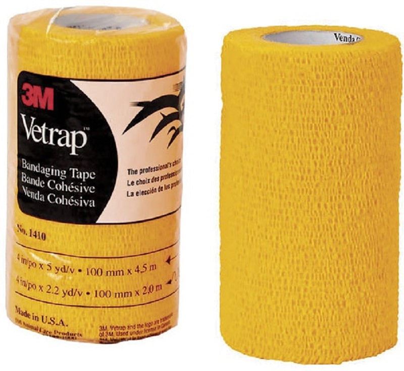 Vetrap Superior Cohesive Elastic Bandage 10cm wide 3M USA Made GOLD