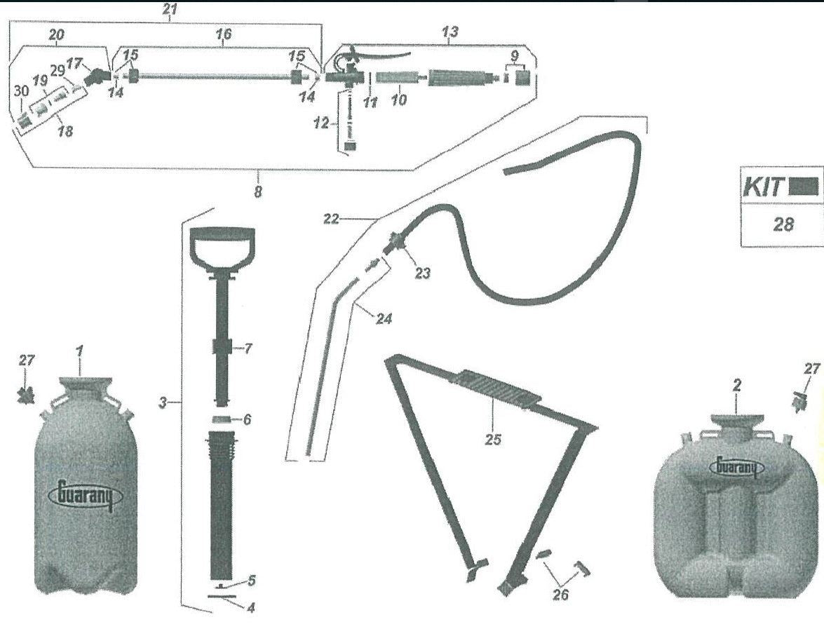 Guarany Knapsack Sprayer Adjustable Tips 6 pack  Spare parts