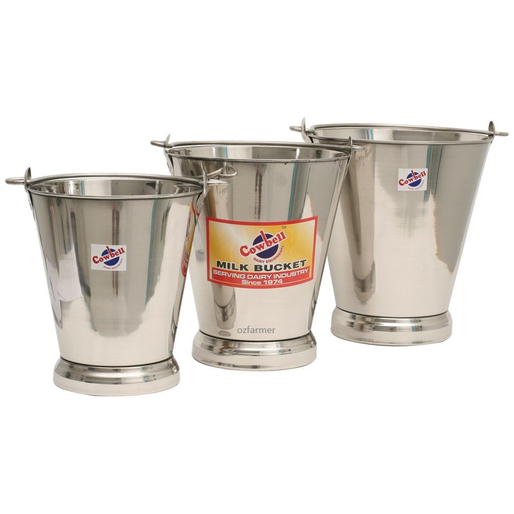 Stainless Bucket Cowbell 7 litres  No Lid